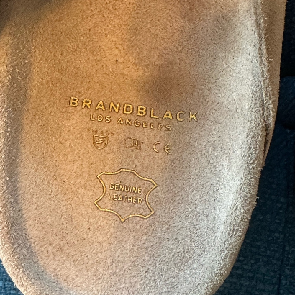 🆕 Brandblack Women’s Taupe Leather Mules. Size 7.5. - Picture 9 of 16